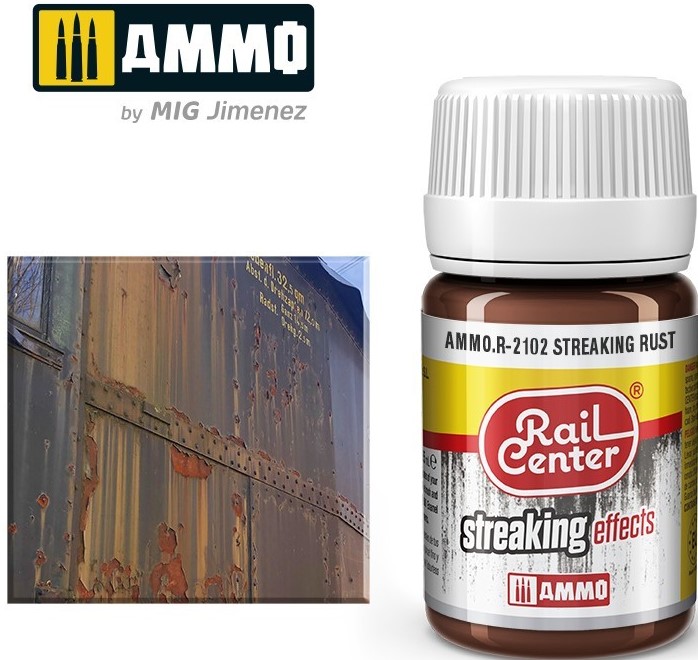 MIG Ammo Rail Center 35ml Streaking Rust
