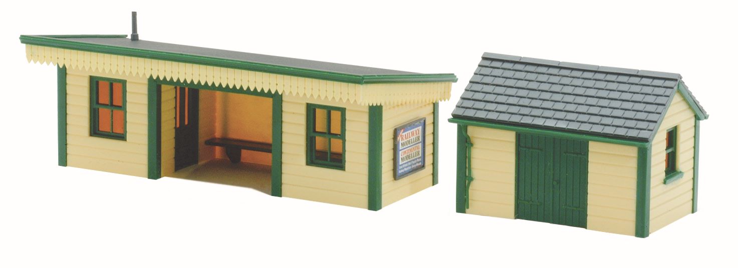Peco N Gauge Platform Shelter Wood