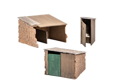Wills OO/HO Grotty Huts & Privy SS19