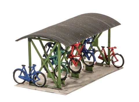 Wills OO/HO Bicycle Shed with Bicycles SS23