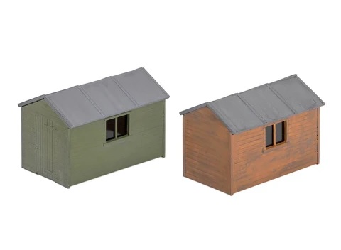 Wills OO/HO Garden Sheds Timber Type x2 SS58