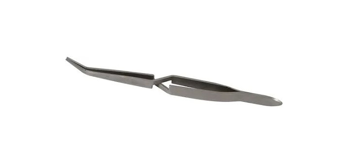 Self Grip Tweezers Curved With Out Grips